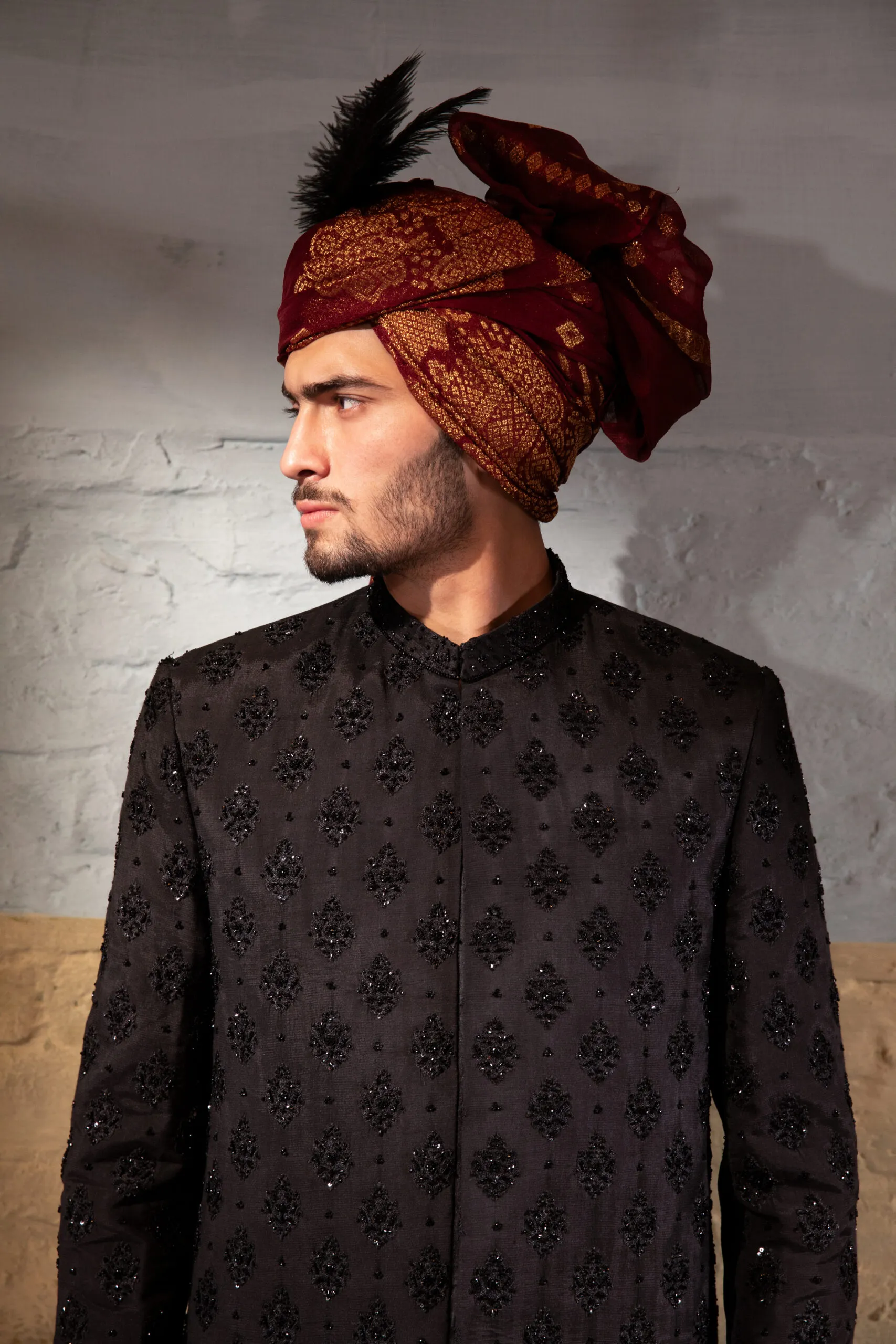 Classic Black Sherwani